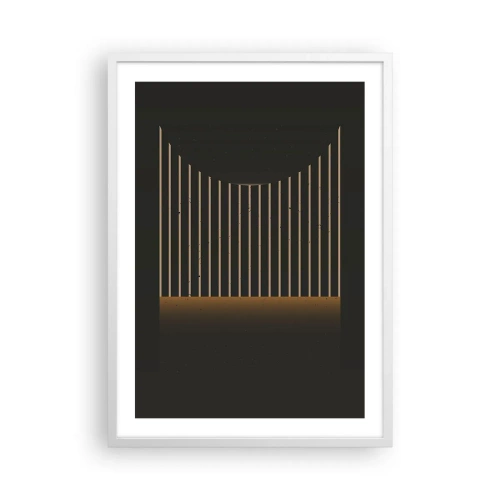 Plakat i hvid ramme - Udforsk mørket - 50x70 cm