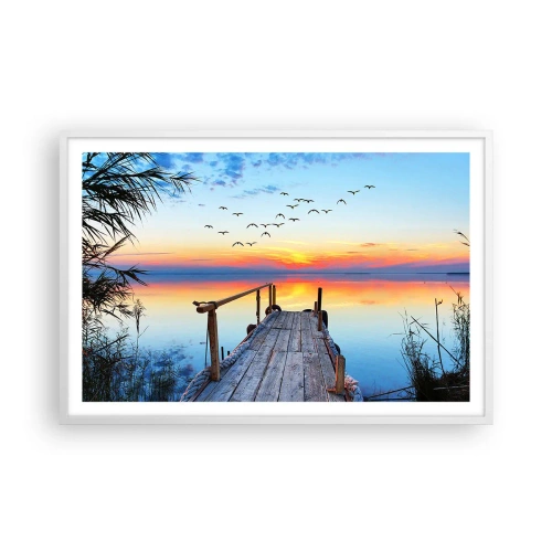 Plakat i hvid ramme - Tid til at tage tilbage... - 91x61 cm