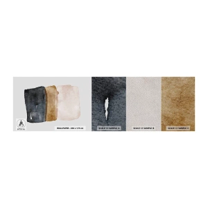 Prøve Fototapet Premium Sand - Sammensætning af jordfarver - Abstraktion, Stykke, Minimalisme - 100x30 cm