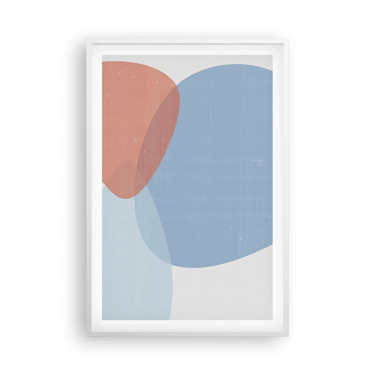 Plakat i hvid ramme - Pastelfarvede relationer - 61x91 cm