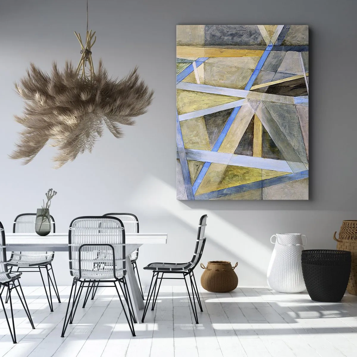 Lærredstryk - Billede på lærred - Lige eller skråt? - 50x70 cm