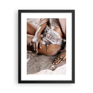 Plakat i sort ramme - Kastet ud af bølgerne? - 30x40 cm