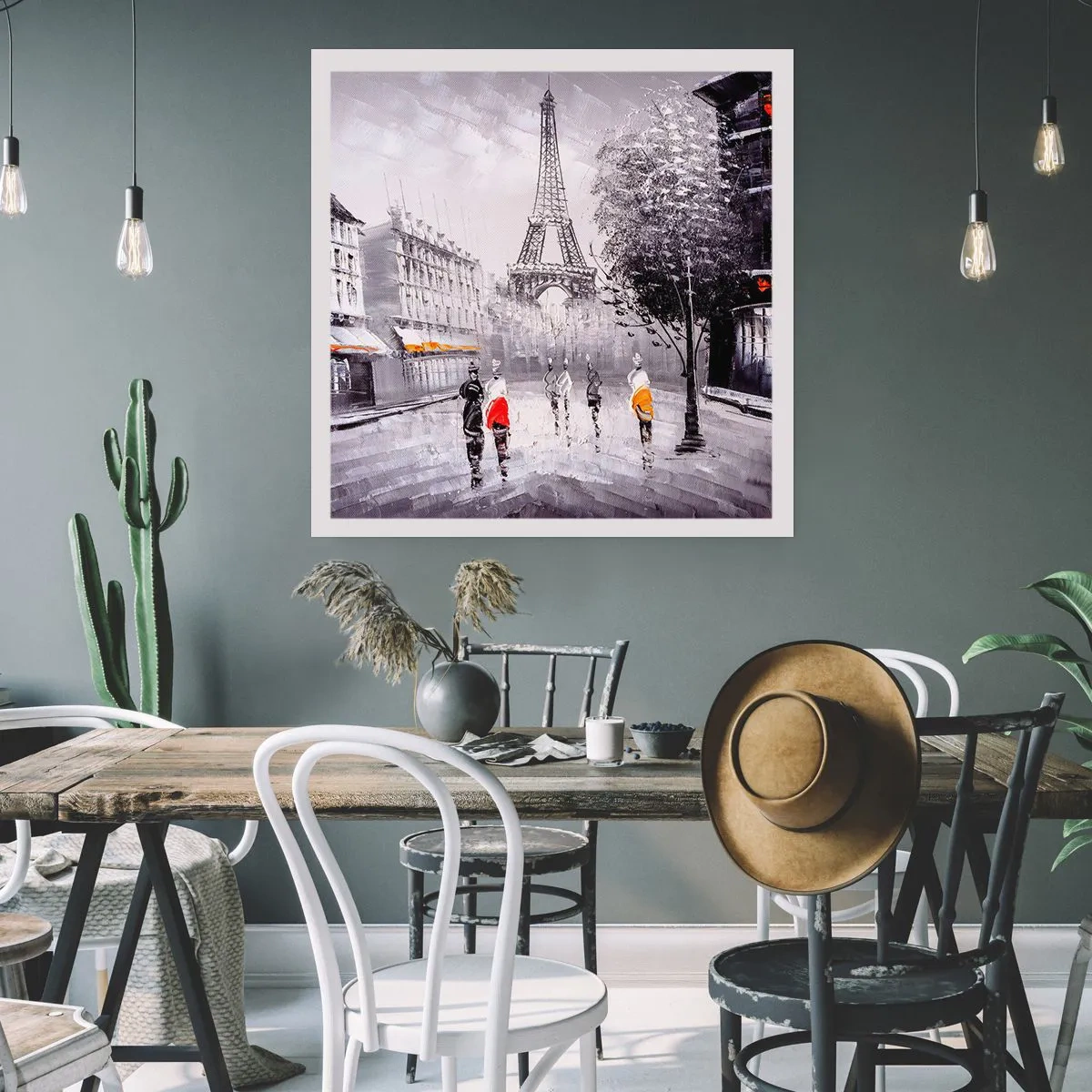 Plakat - En parisisk spadseretur - 40x40 cm