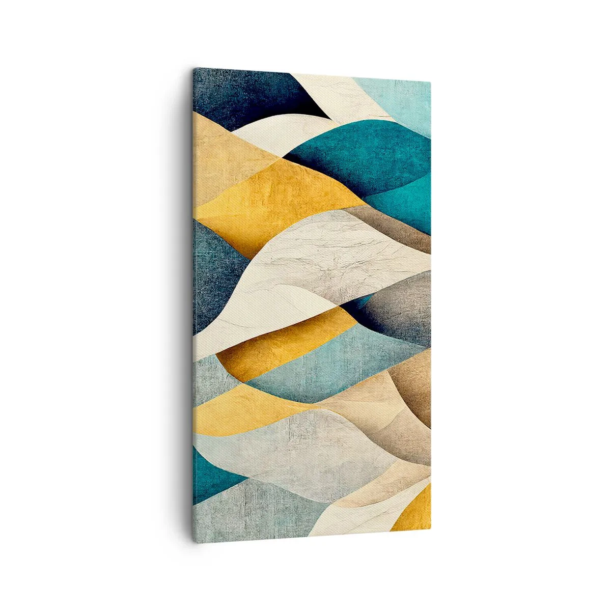 Lærredstryk - Billede på lærred - Rytme og bølger - 45x80 cm