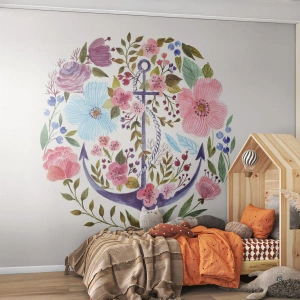 Fototapet Selvklæbende Deluxe Sticker - En sømands gode nattesøvn - Anker, Boho, Ved havet - 100x70 cm