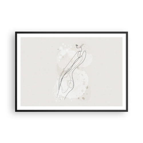 Plakat i sort ramme - At forvilde sig med blikket - 100x70 cm