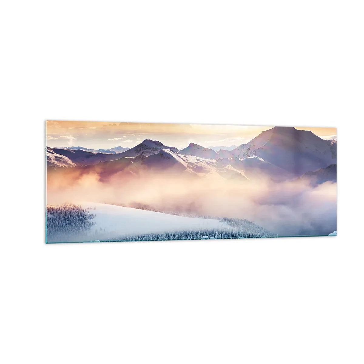 Billede på glas - Naturens kraft og renhed - 140x50 cm