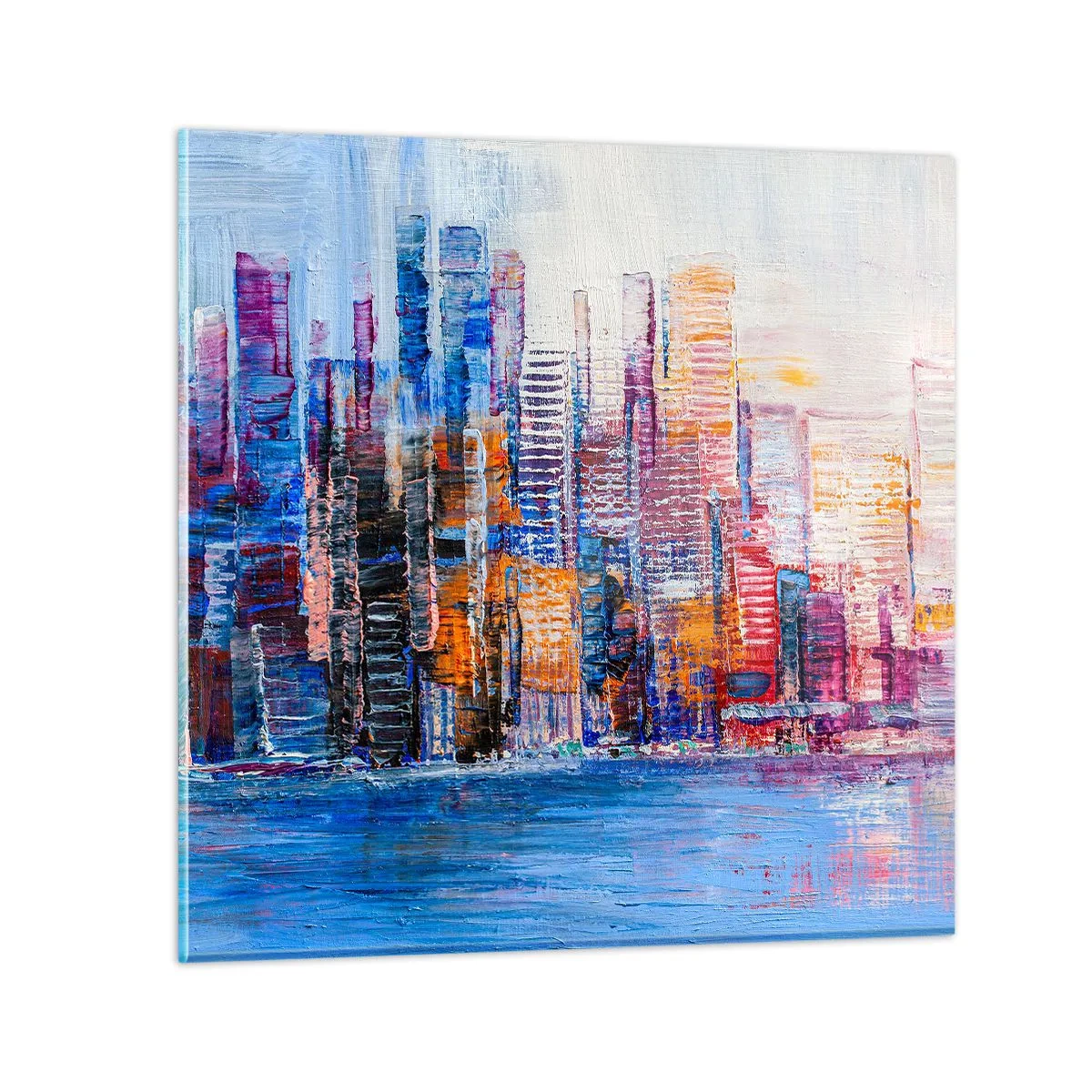 Billede på glas - En glad metropol - 60x60 cm