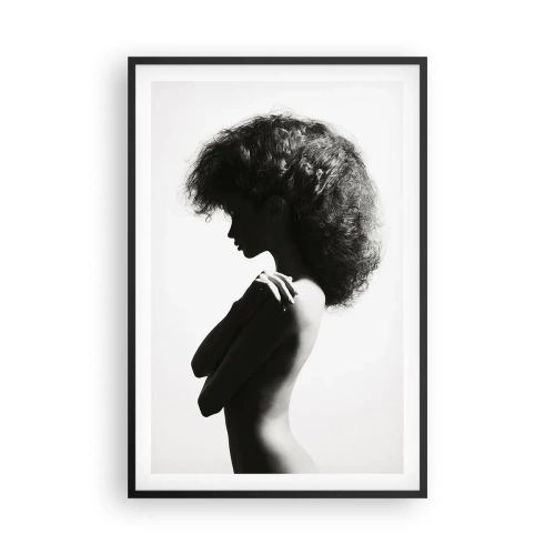 Plakat i sort ramme - Som en blomst på en slank stilk - 61x91 cm