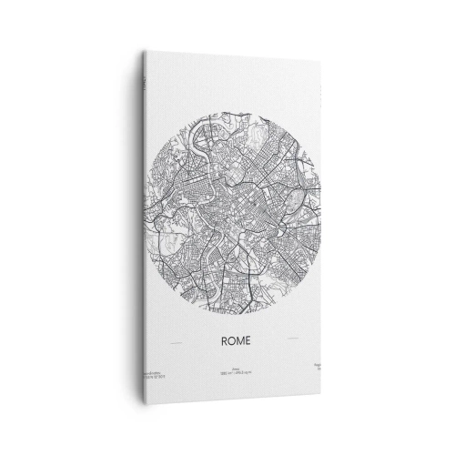 Lærredstryk - Billede på lærred - Anatomi af Rom - 45x80 cm