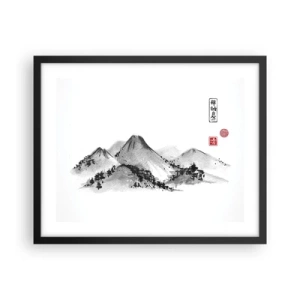 Plakat i sort ramme - Langt væk - 50x40 cm