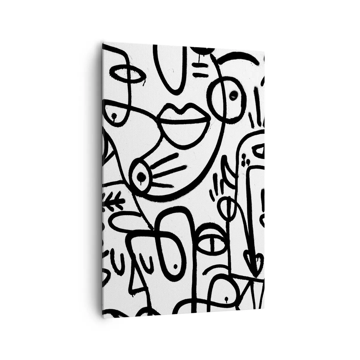 Lærredstryk - Billede på lærred - Ansigter og luftspejlinger - 80x120 cm