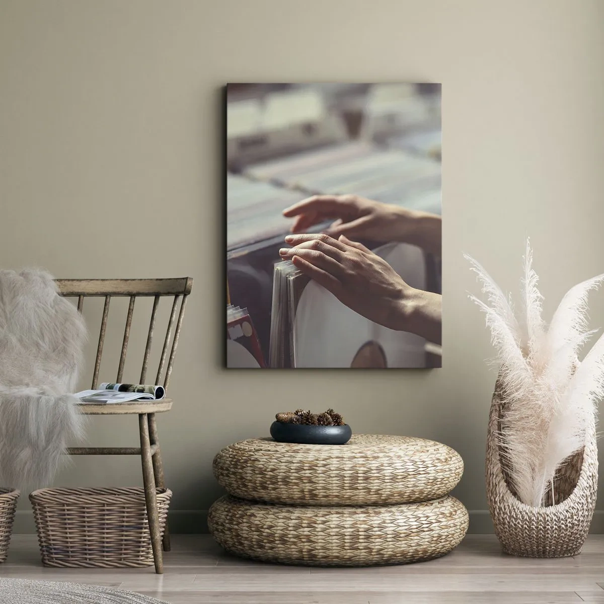 Lærredstryk - Billede på lærred - På jagt efter følelser - 45x80 cm