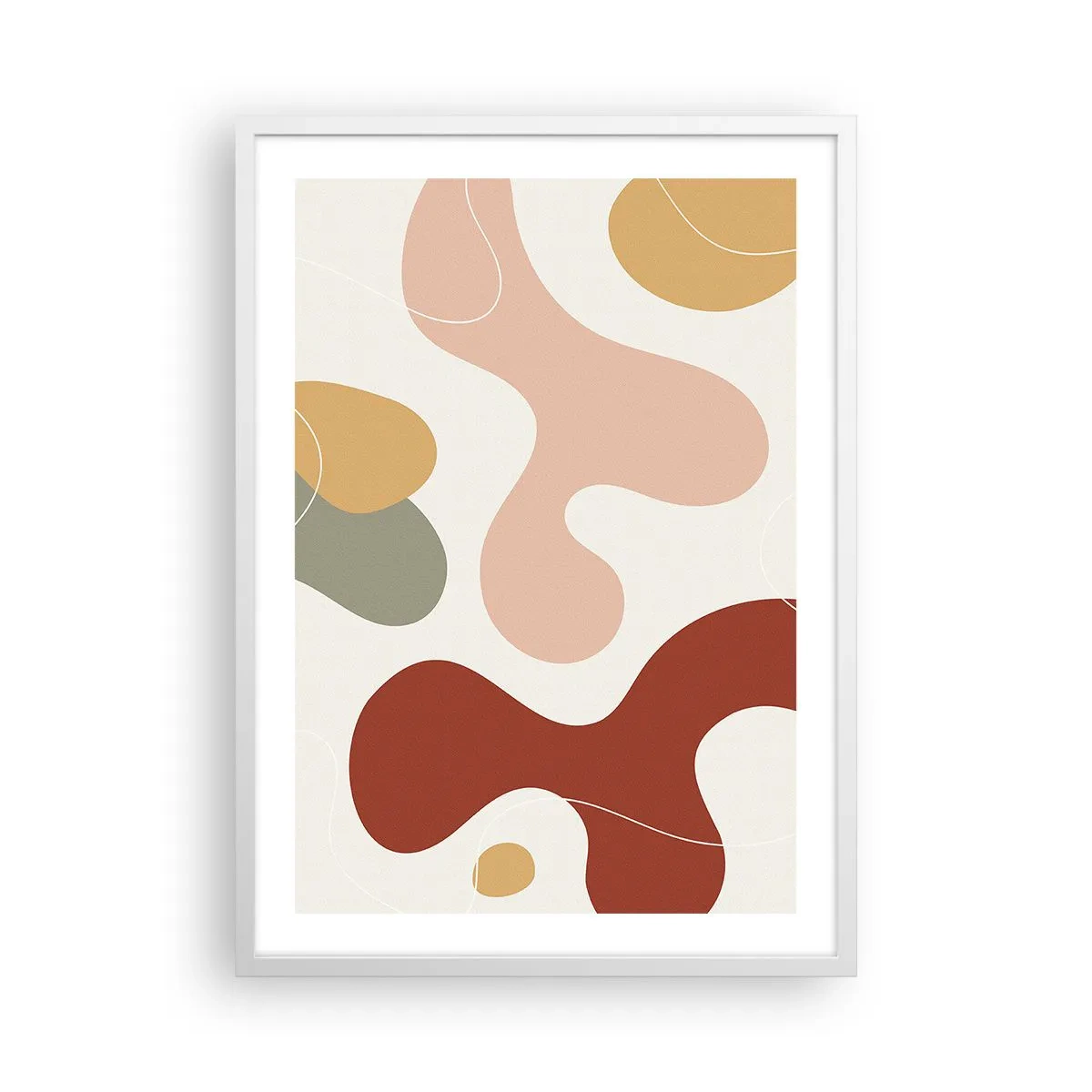 Plakat i hvid ramme - Es eller flores? - 50x70 cm