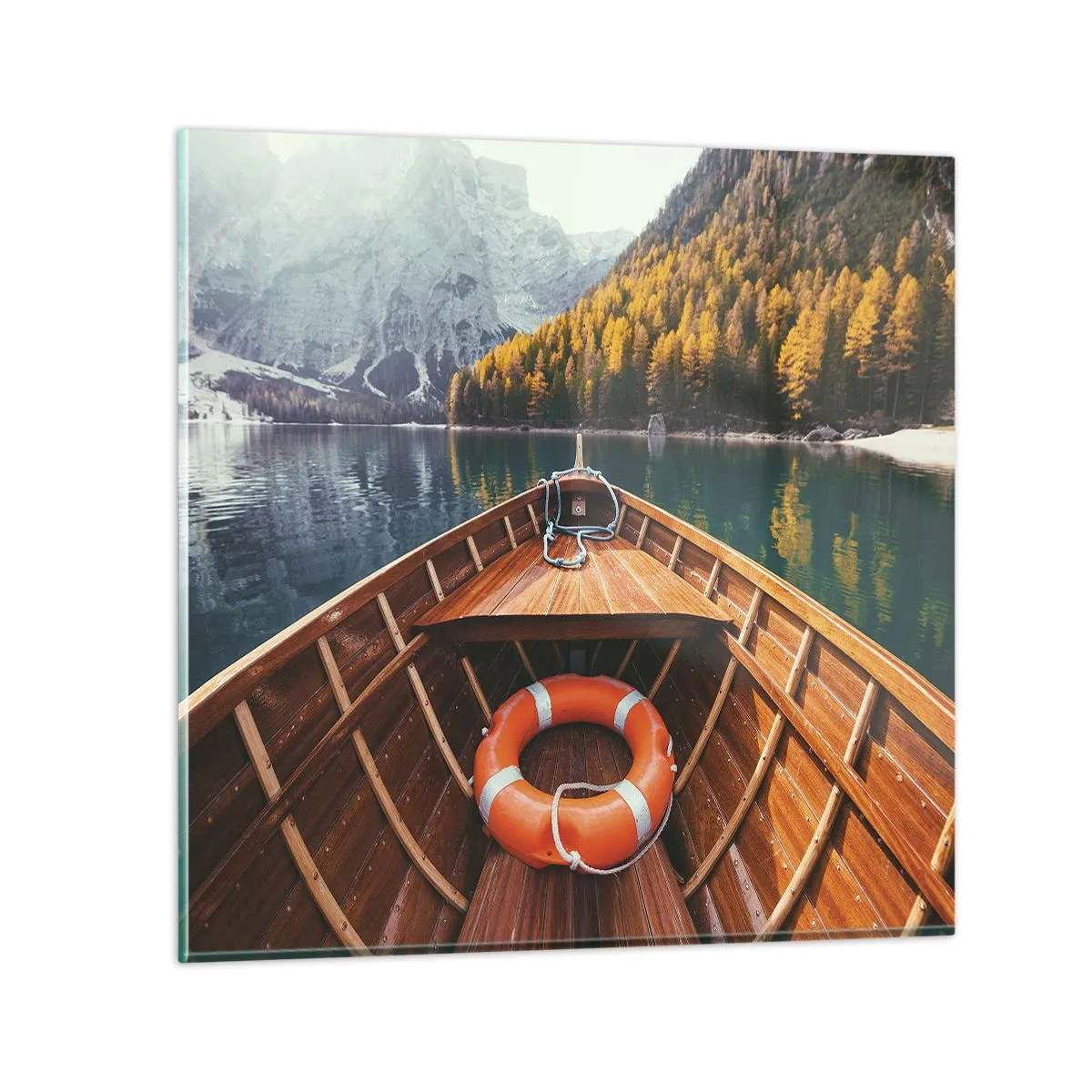 Billede på glas - Bjergtur - 30x30 cm