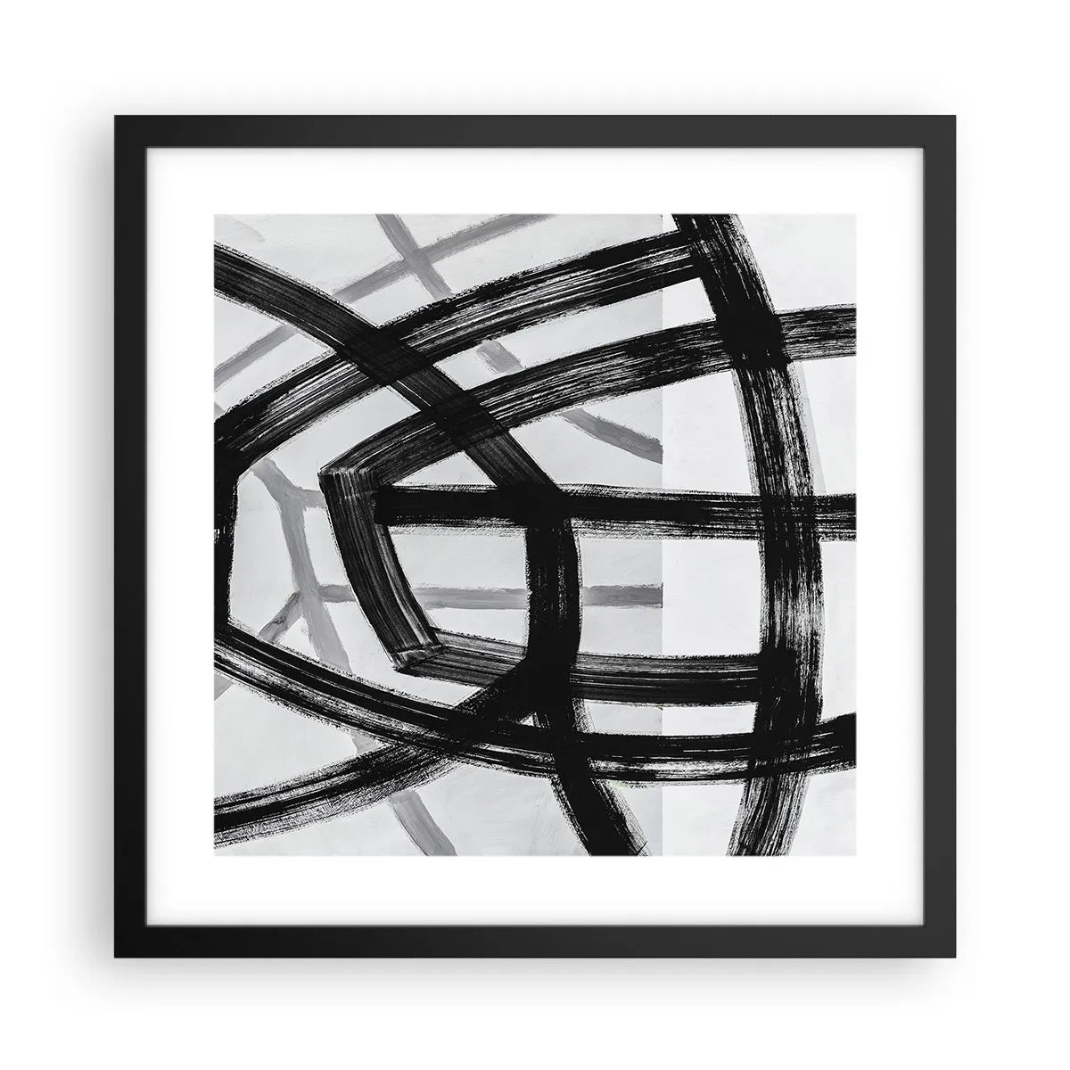 Plakat i sort ramme - Opbygning af dybde - 40x40 cm