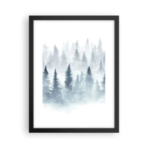 Plakat i sort ramme - Indhyllet i tåge - 30x40 cm