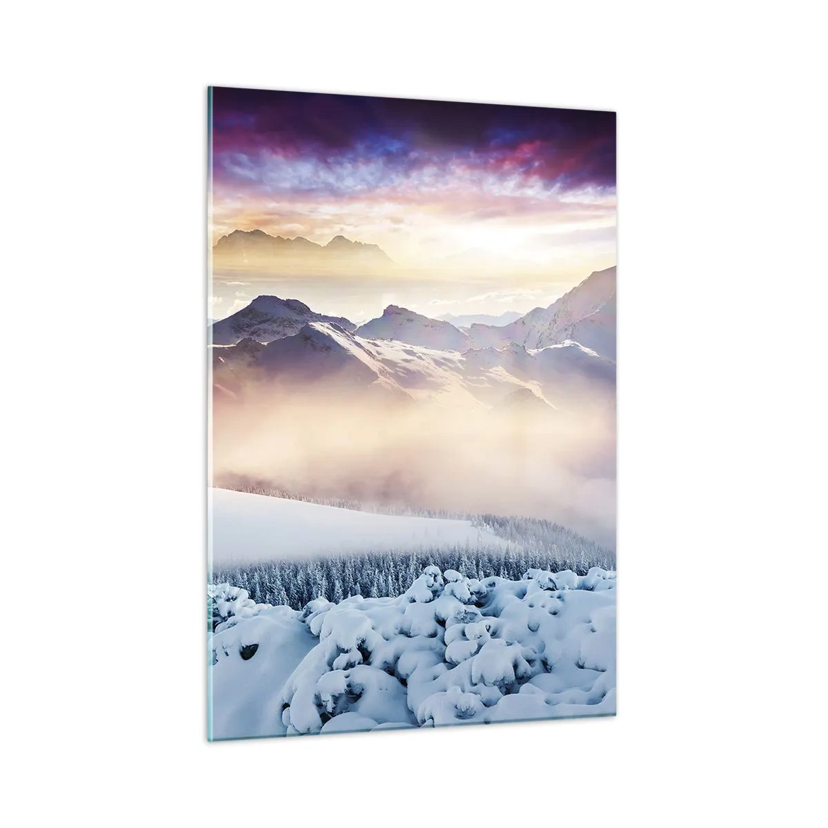 Billede på glas - Naturens kraft og renhed - 50x70 cm