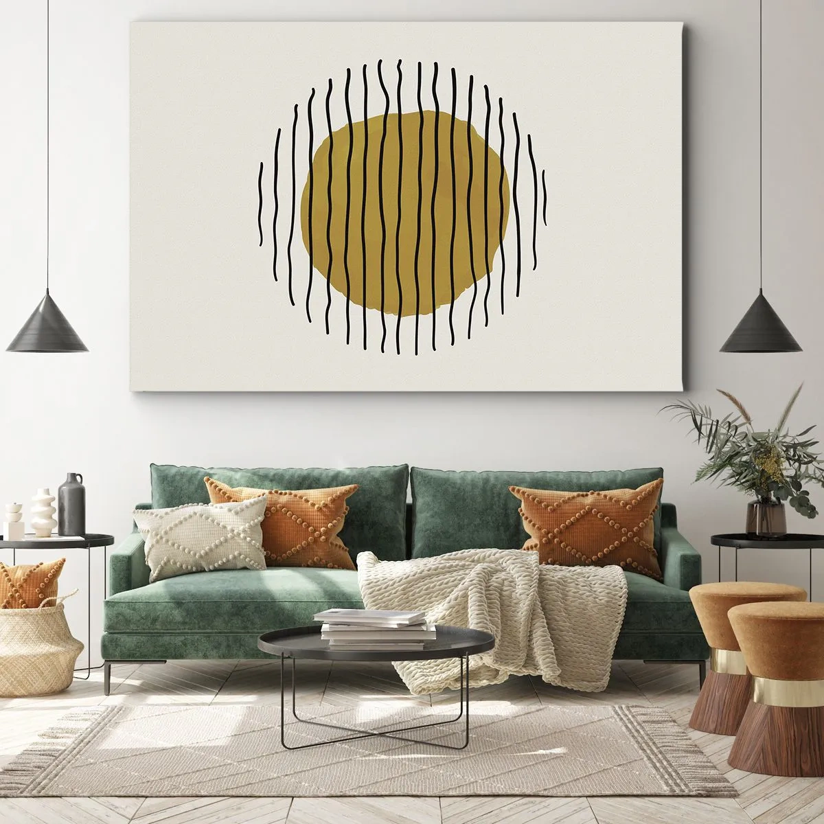 Lærredstryk - Billede på lærred - Abstraktion, der skælver af varme - 70x50 cm