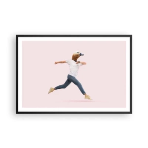 Plakat i sort ramme - En knivspids absurditet - 91x61 cm