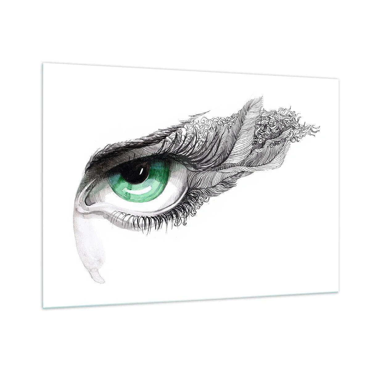 Billede på glas - Smuk og klar til at angribe - 100x70 cm