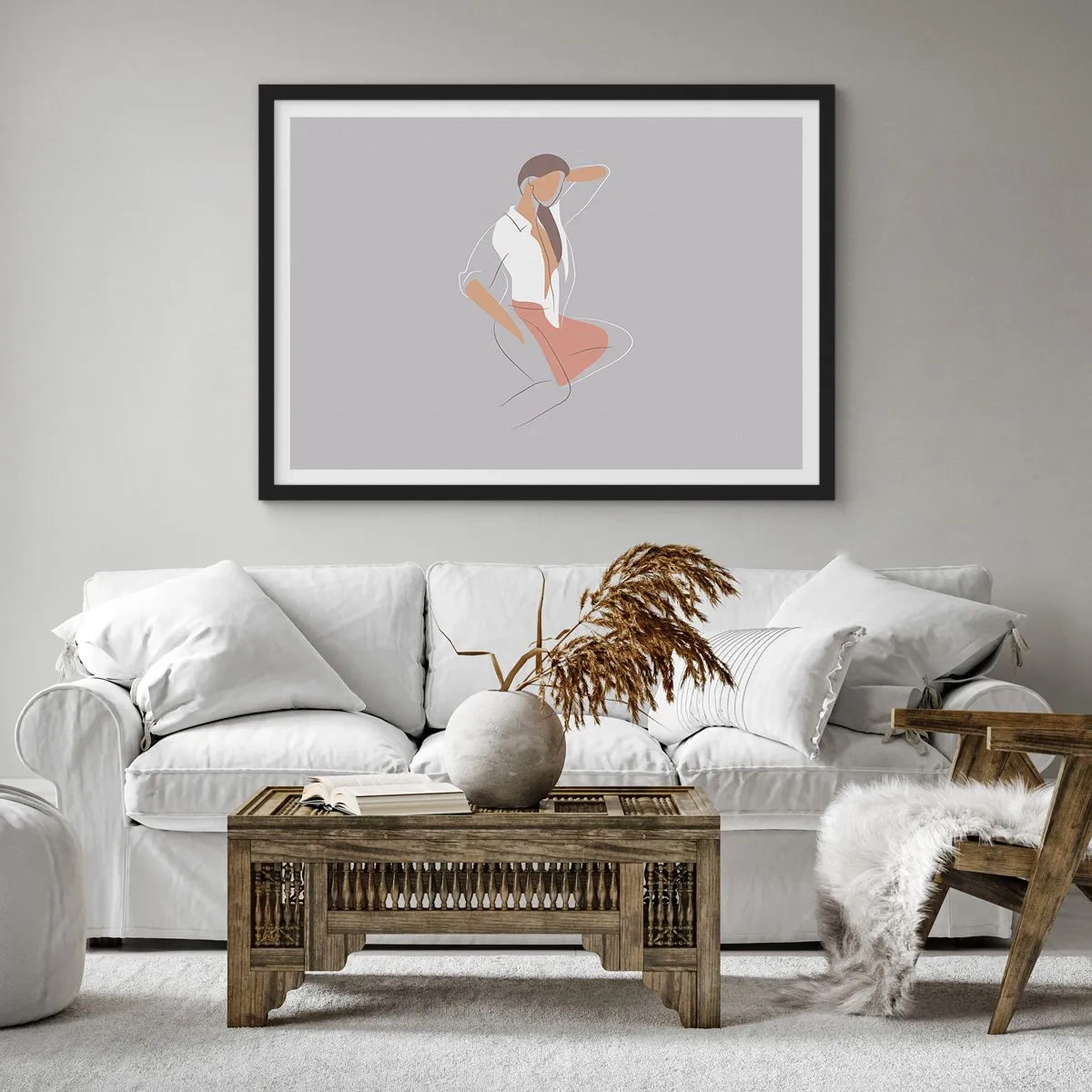 Plakat i sort ramme - Omrids af nåde - 50x40 cm