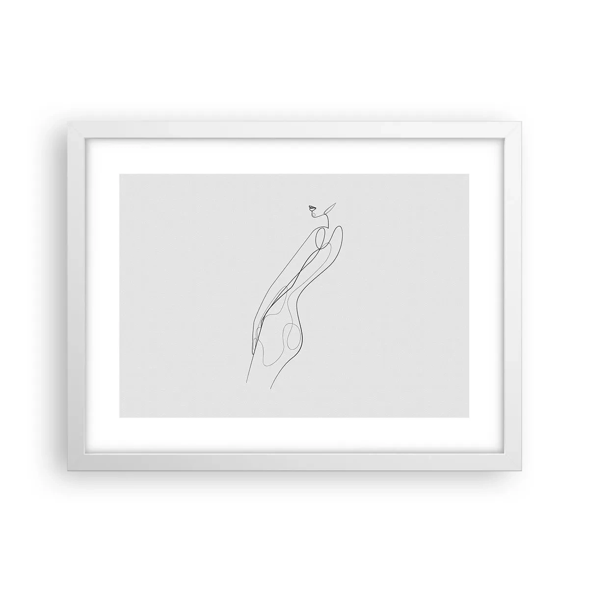 Plakat i hvid ramme - Næppe et løfte - 40x30 cm