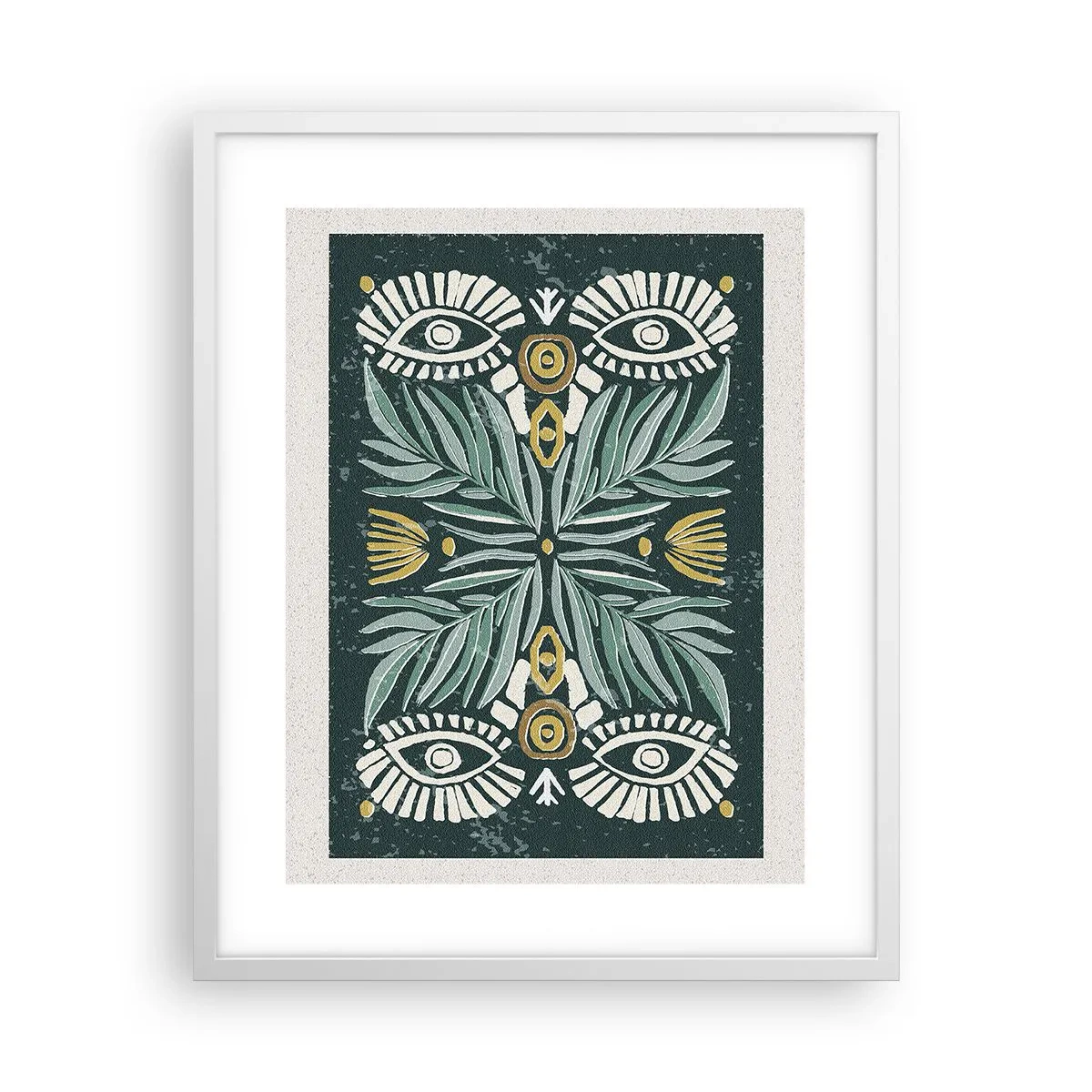 Plakat i hvid ramme - Som en folkeudskæring - 40x50 cm