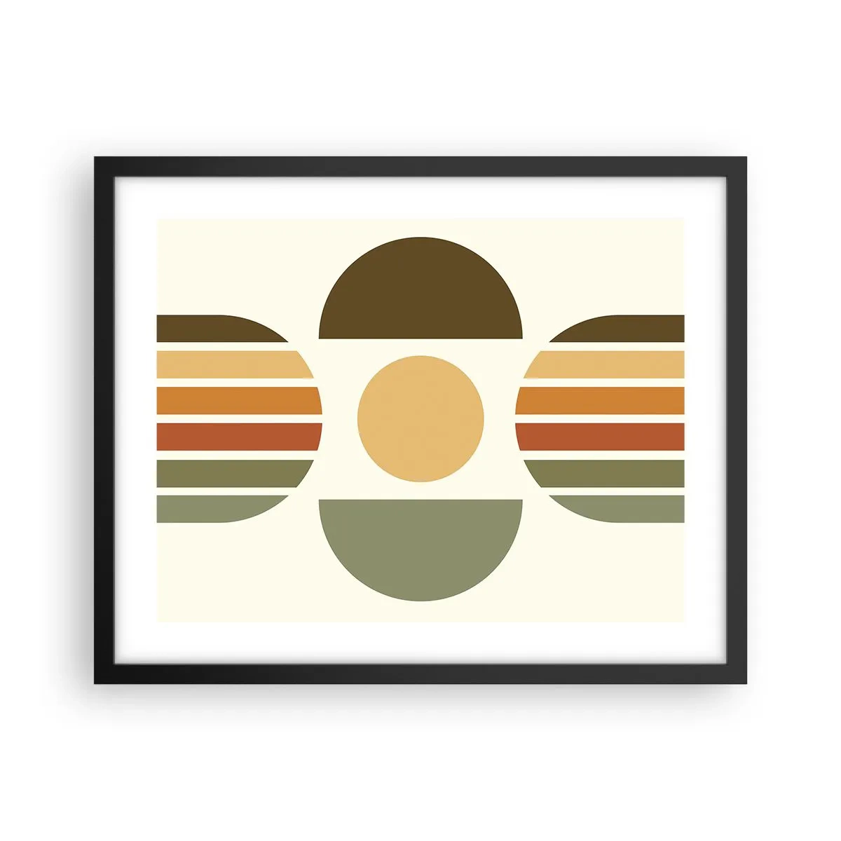 Plakat i sort ramme - I jordfarver - 50x40 cm