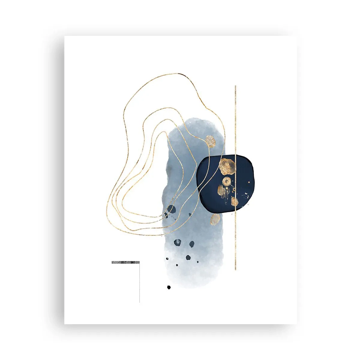 Plakat - Blå-gylden fantasi - 40x50 cm