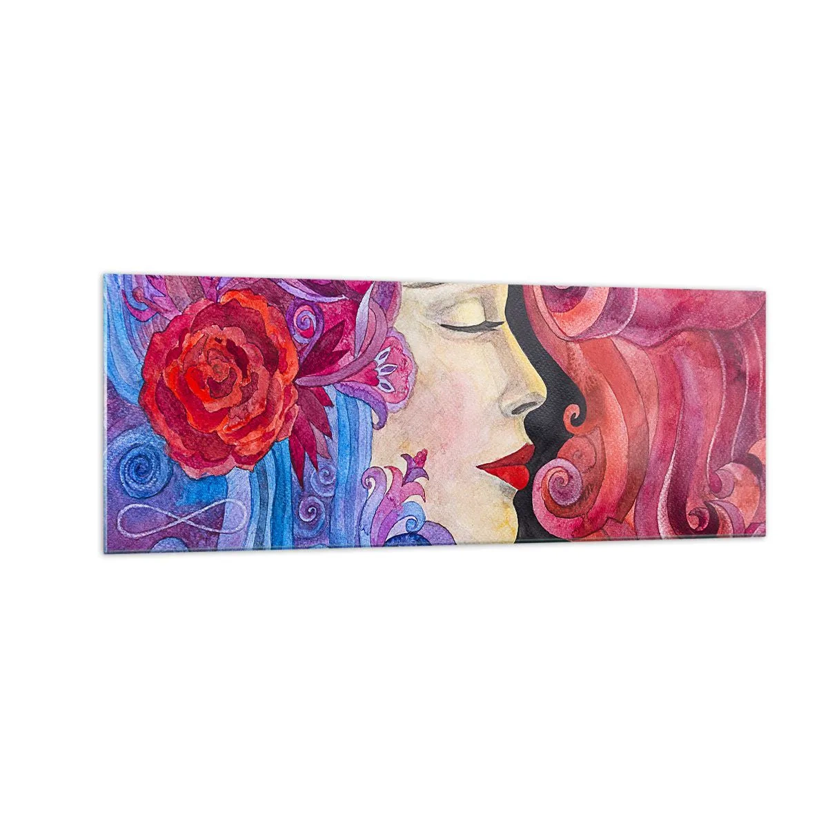 Billede på glas - Art Nouveau er stadig i live - 140x50 cm