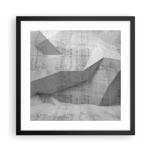 Plakat i sort ramme - En ægte udfordring - 40x40 cm