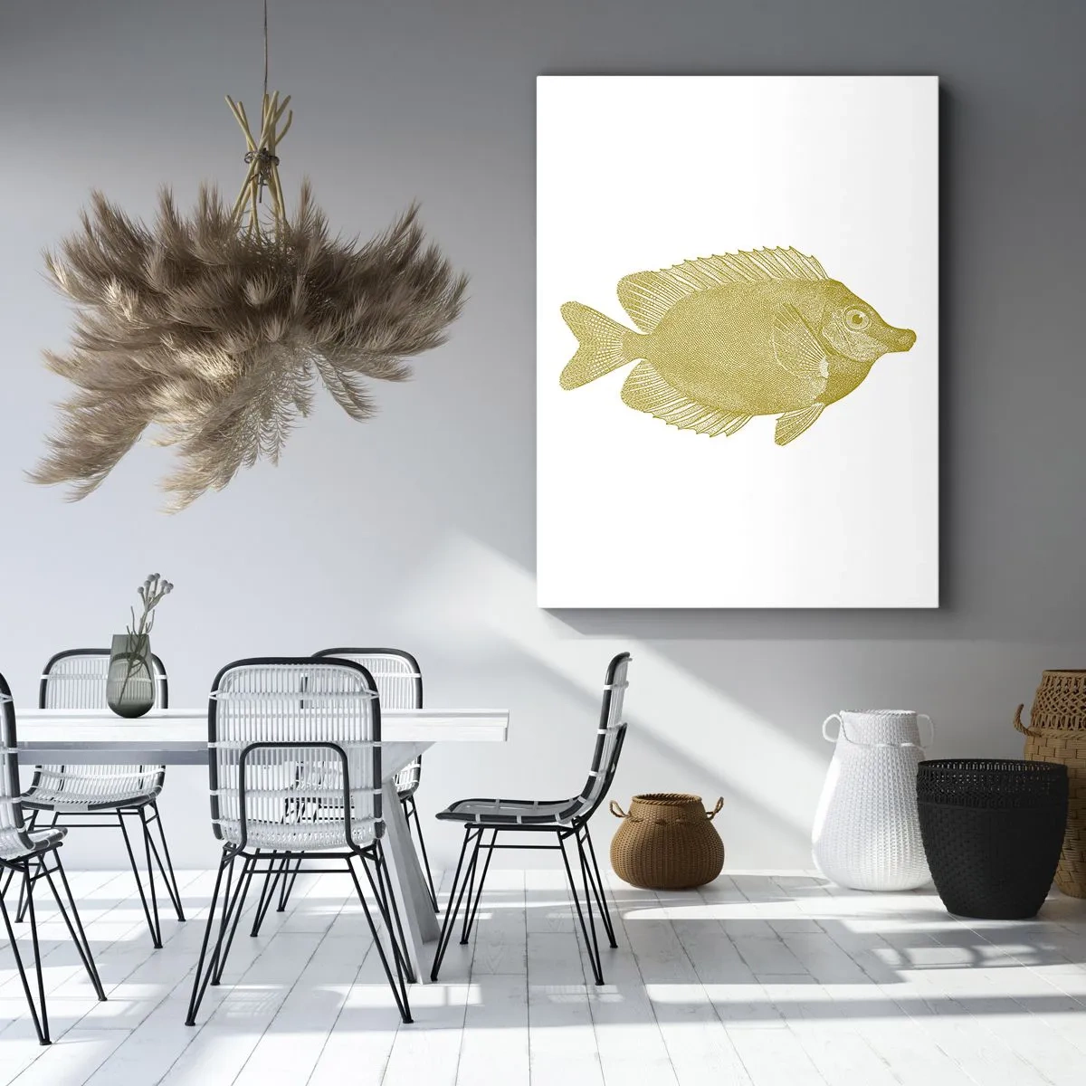 Lærredstryk - Billede på lærred - Fisk og det er det - 55x100 cm