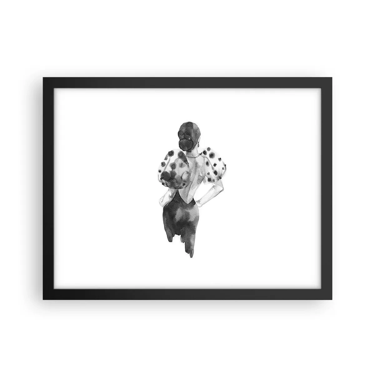 Plakat i sort ramme - Den gik lige forbi - 40x30 cm