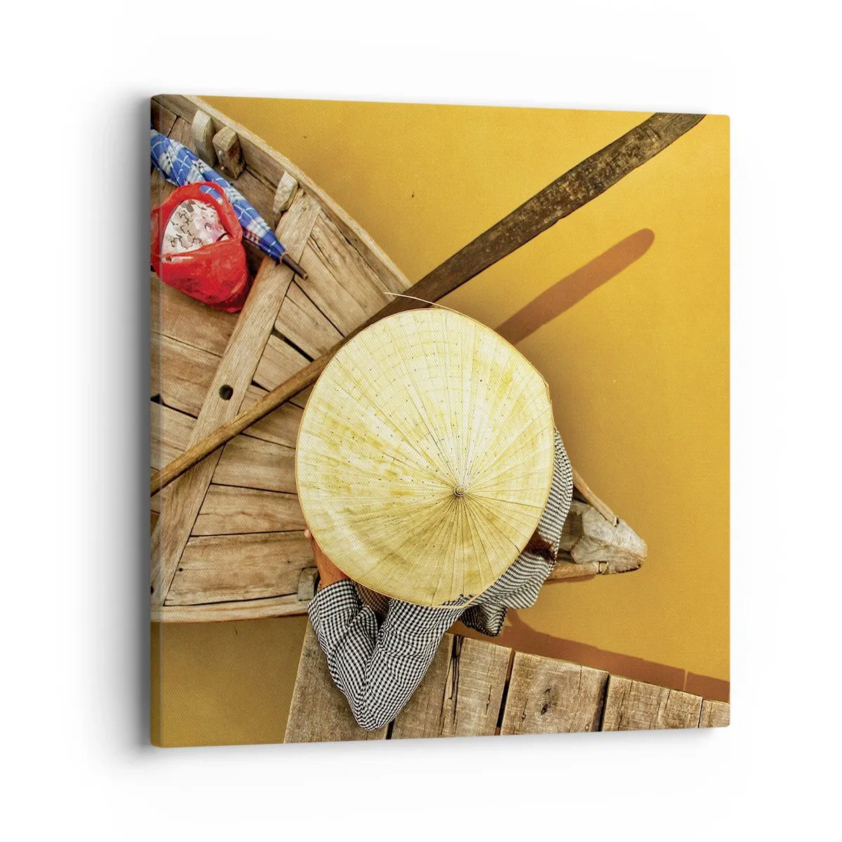 Lærredstryk - Billede på lærred - Livet på den gule flod - 40x40 cm