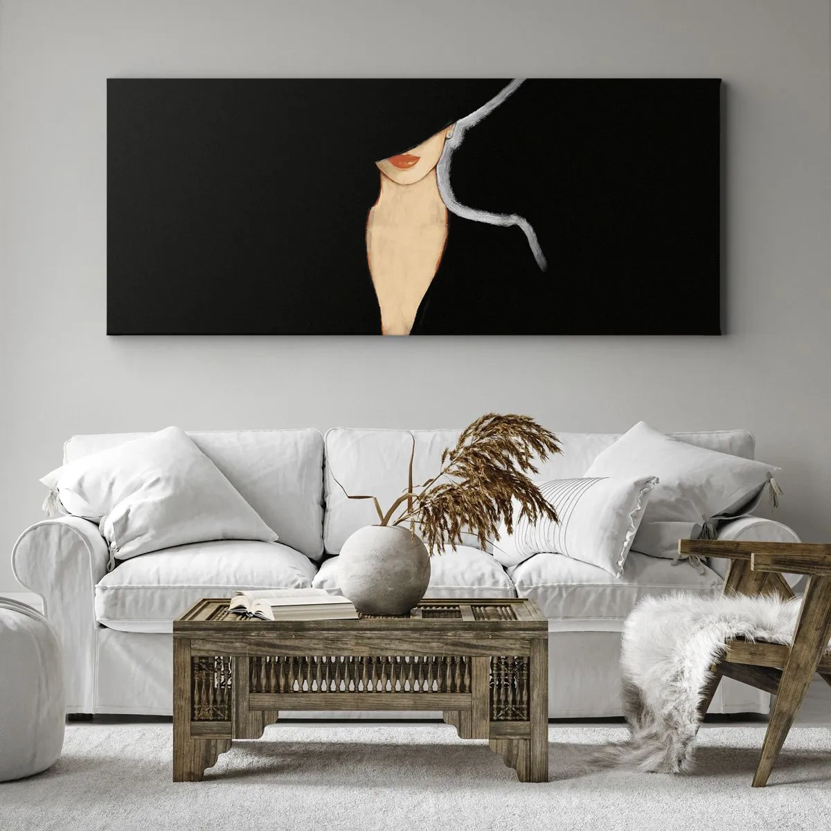 Lærredstryk - Billede på lærred - Elegance og stil - 120x50 cm