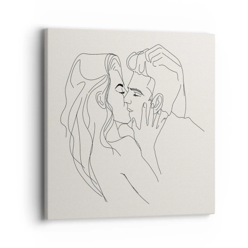 Lærredstryk - Billede på lærred - Forviklet i følelser - 40x40 cm