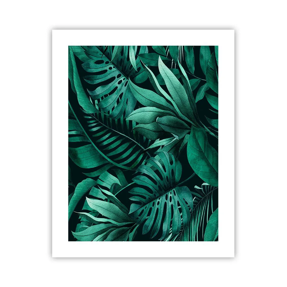 Plakat - Dyb tropisk grøn - 40x50 cm