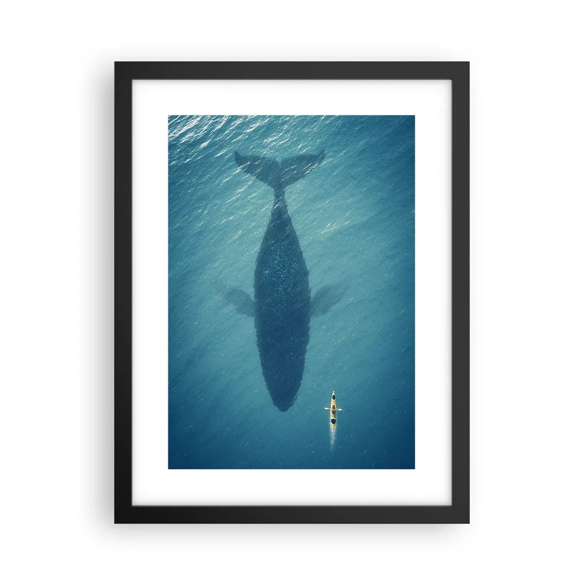 Plakat i sort ramme - Møde på havet - 30x40 cm