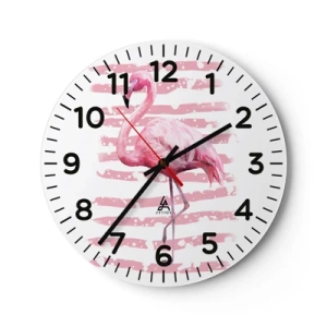 Vægur, Uret - Med værdighed, om end i pink - 40x40 cm