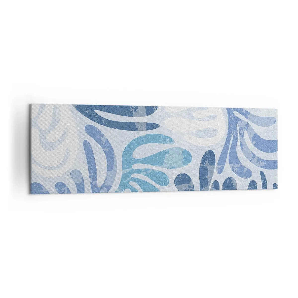 Lærredstryk - Billede på lærred - Blå bregner - 160x50 cm