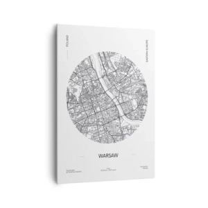 Lærredstryk - Billede på lærred - Warszawas anatomi - 70x100 cm