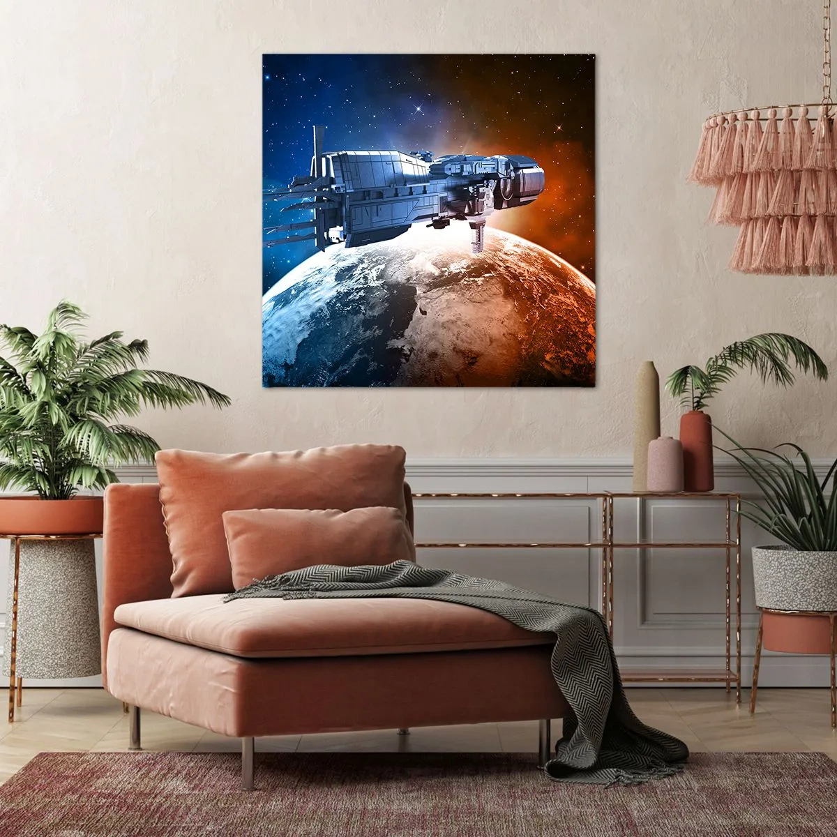 Lærredstryk - Billede på lærred - Forsigtig observatør - 50x50 cm