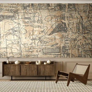 Fototapet Premium Sand - Venter på at blive afkodet - Grafik, Stykke, Abstraktion - 350x256 cm