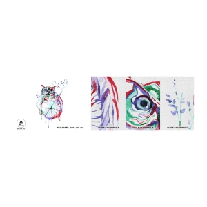 Prøve Fototapet Premium Canvas - Klog af natur - Fugl, Ugle, For børn - 100x30 cm