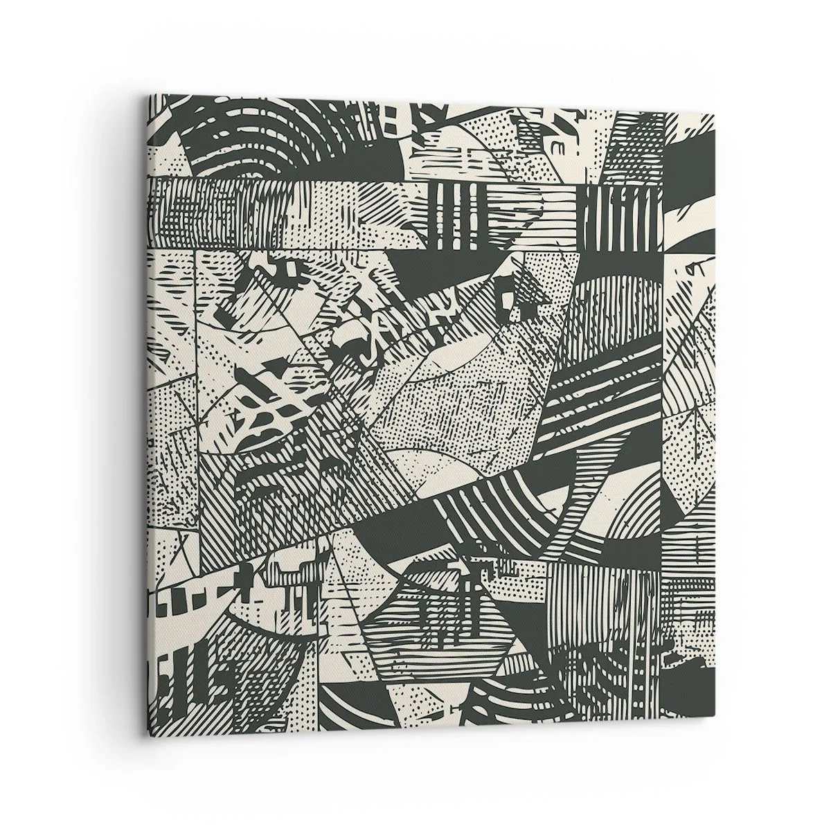 Lærredstryk - Billede på lærred - Nutidens dynamik - 50x50 cm