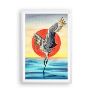 Plakat i hvid ramme - Tid til at gå tilbage - 61x91 cm