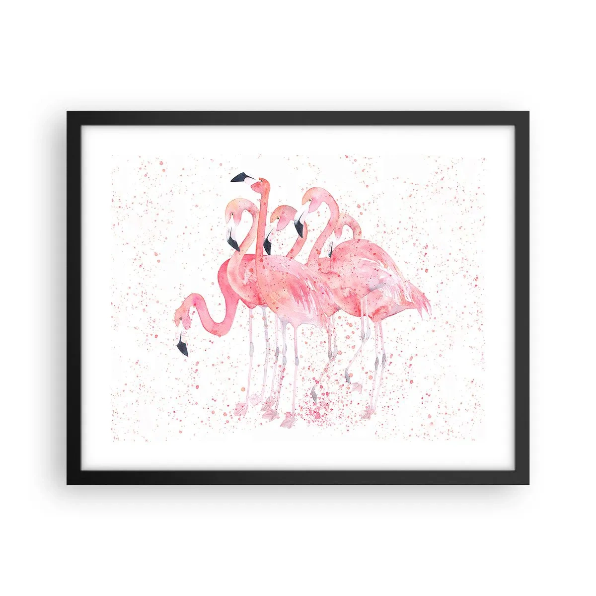 Plakat i sort ramme - Lyserød ansambl - 50x40 cm