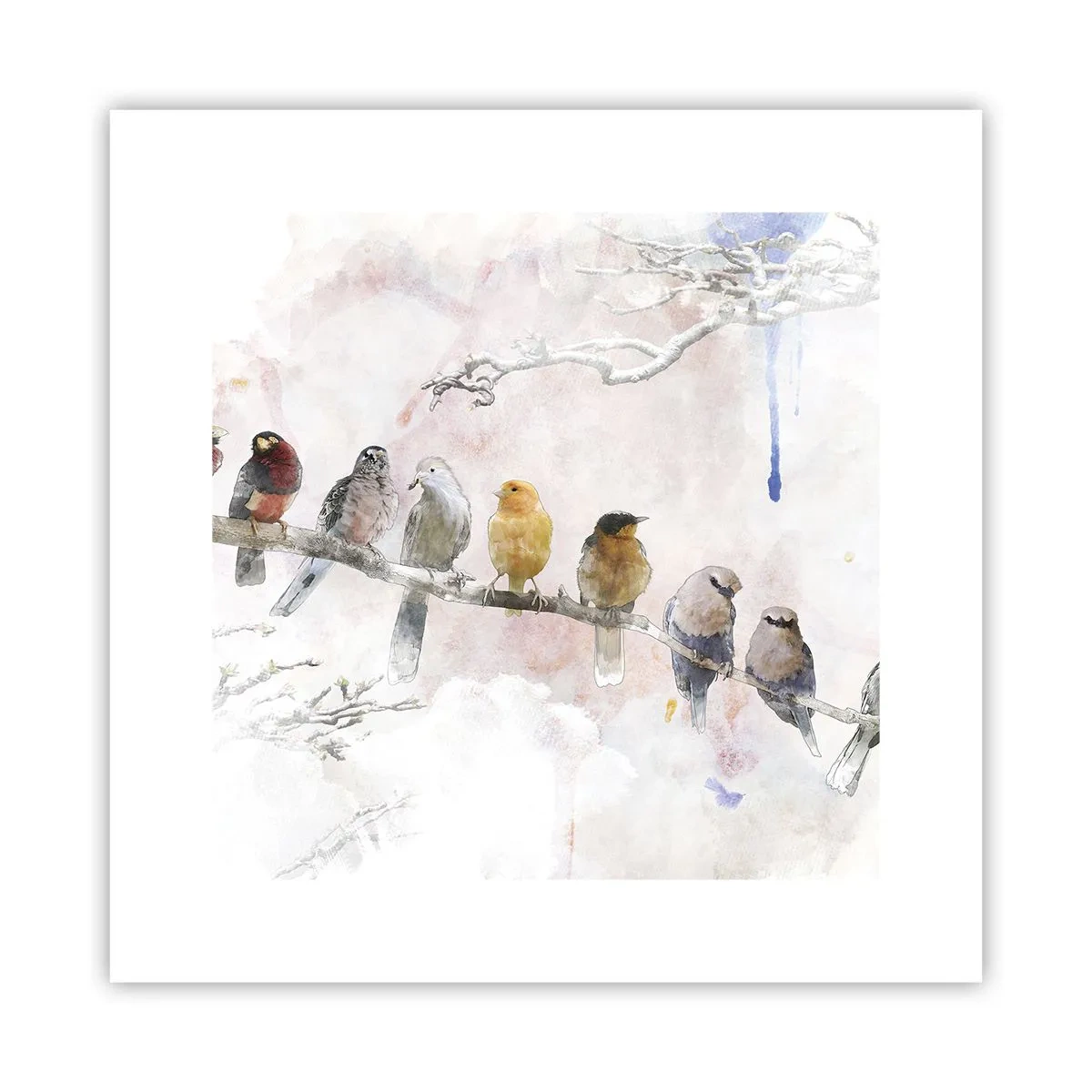 Plakat - Møde med vinger - 30x30 cm