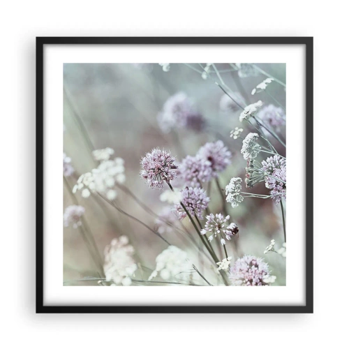 Plakat i sort ramme - Søde filigranurter - 50x50 cm